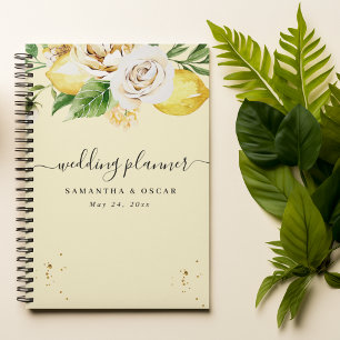 Agenda Color de agua moderno Pastel Lemones Amarillos y H
