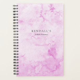 Agenda Color de agua rosa elegante