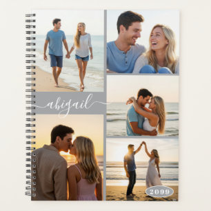 Agenda Color Personalizado moderno de 5 Collages de fotos