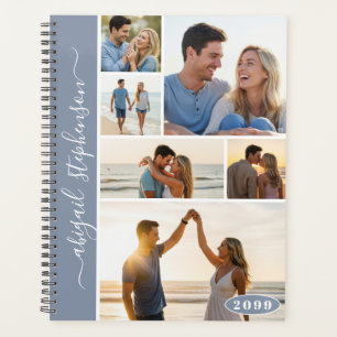 Agenda Color Personalizado moderno de 6 Collages de fotos