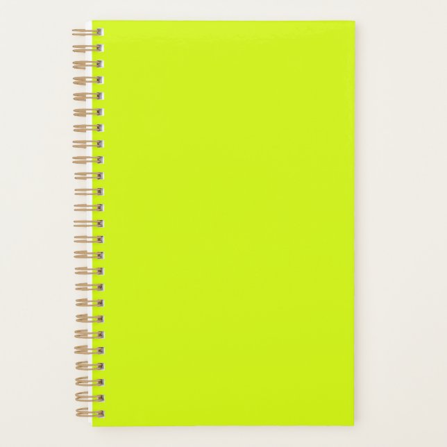Agenda color sólido amarillo Chartreuse (Anverso)