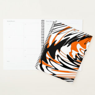Agenda Colores bengalíes Naranja y líneas negras