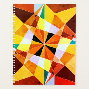 Agenda Colores cálidos Formas geométricas angulares Guay