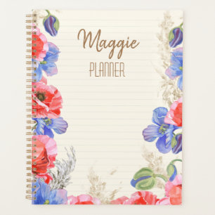Agenda Colores de agua rosada monogramados adorables de l