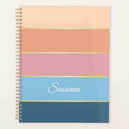 Agenda Colores de verano personalizado bandas de bloques 