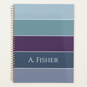 Agenda Colores de verano personalizado bandas de bloques 