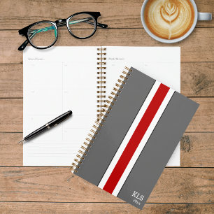 Agenda Colores del equipo de fútbol rojo y gris