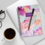 Agenda Colores Pastel Tinta Alcohólica Personalizada<br><div class="desc">Diseño personalizado de patrones de tinta alcohólica.</div>