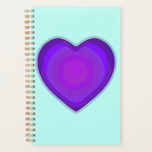 Agenda Colores pasteles y corazones morados golpeando