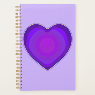 Agenda Colores pasteles y corazones morados golpeando