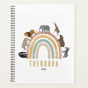 Agenda Colores terrarios acuarela Arcoiris Jungle Animale
