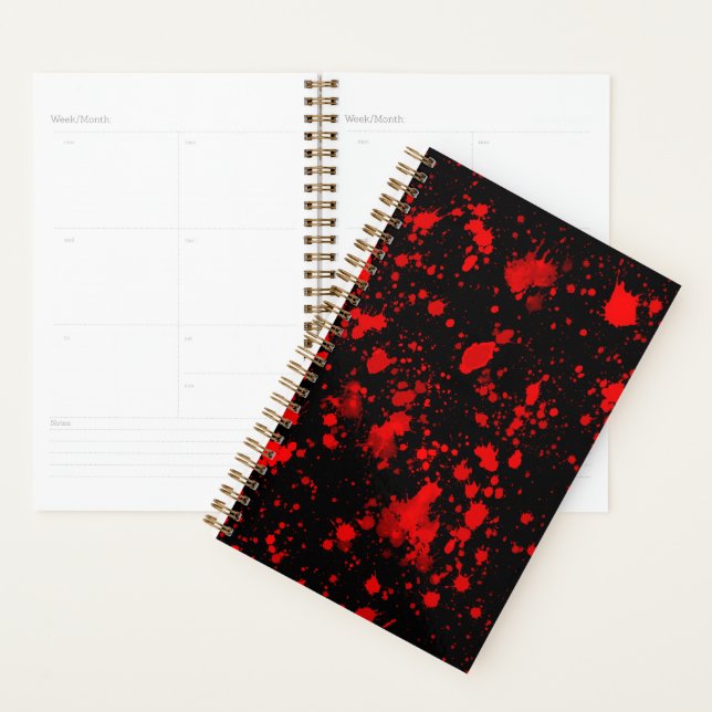 Agenda Colorful Black Red Paint Splatter Artistic Splash (Demostración)