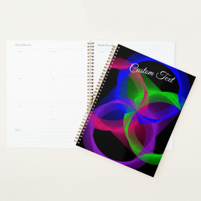Agenda Colorful Circular Geometric Blend Spiral Planner (Demostración)
