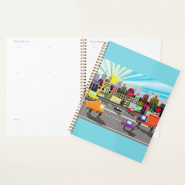 Agenda Colorful City Traffic Vibrant Urban Sunrise (Subido por el creador)