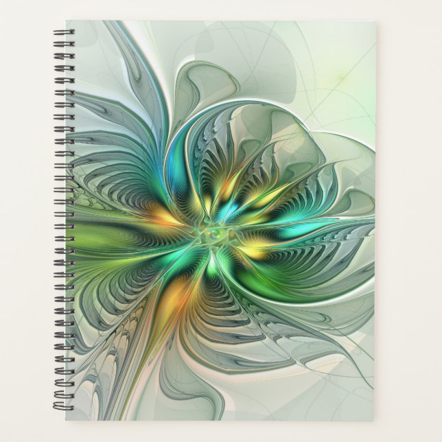 Agenda Colorful Fantasy Modern Abstract Flower Fractal (Anverso)