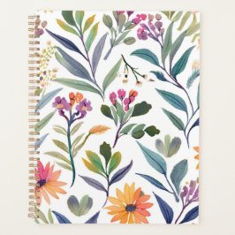 Agenda Colorful Wildflowers | Beautiful Floral Watercolor