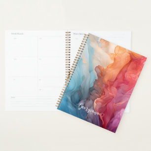 Agenda Colorida puesta de sol personalizada en tinta de a