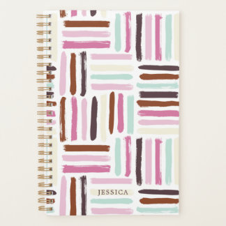 Agenda Coloridas brotes de pincel personalizados