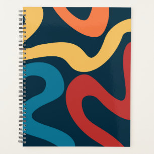 Agenda Coloridas ondas abstractas