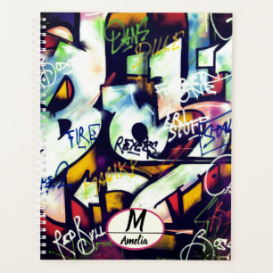 Agenda Coloridas Palabras de Graffiti