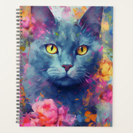 Agenda Colorido gato azul ruso