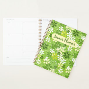 Agenda Colorido Ilustracion Cuto Daisy Floral Patrón