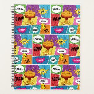 Agenda Colorido libro de historietas nombre personalizado