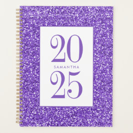 Agenda Colorido morado Purpurina personalizado 2025