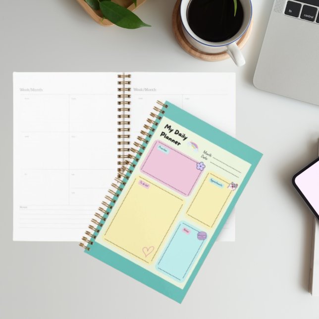 Agenda Colorido Pastel Kawaii Cute Daily Planner (Subido por el creador)