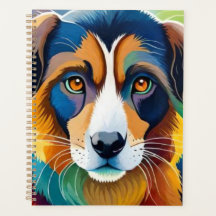 Colorido retrato lindo del perro