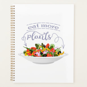 Agenda Coma más plantas con letras de motivación de ensal