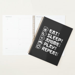 Agenda Come Anime Duerme Juega Repite Estilo de Vida Otak