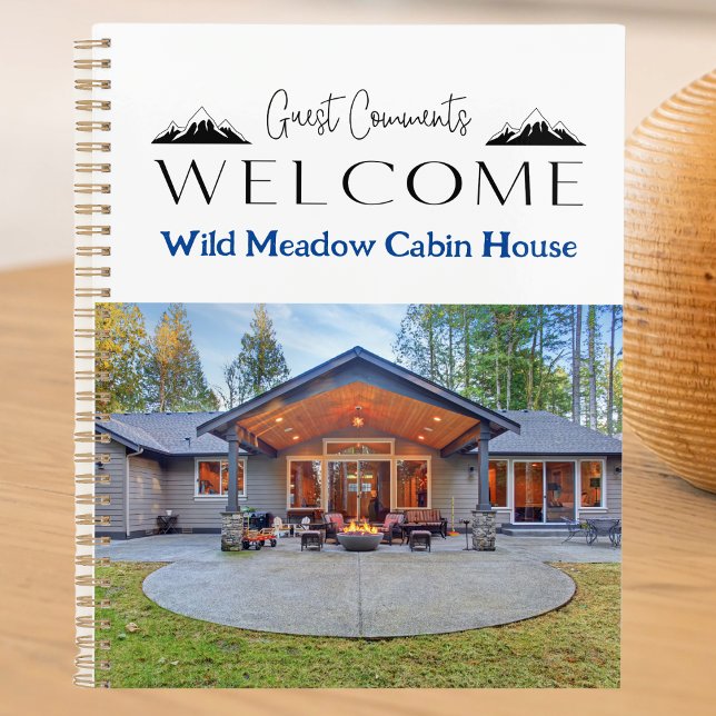 Agenda Comentarios de los huéspedes de alquiler de cabina (Vacation Rental Summer Vacation Cabin Guest Comment Book)