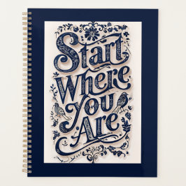 Agenda Comenzar Donde Usted Es Tipografía Decorativa