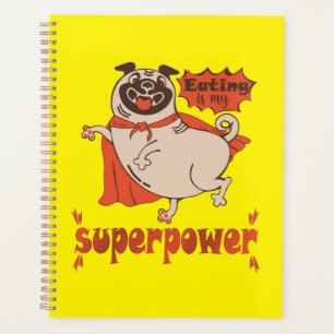 Agenda Comer es mi sobrenombre rojo cloak pug estilo cómi