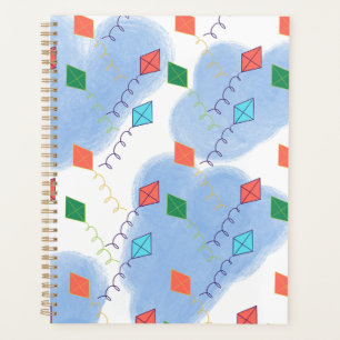 Agenda Cometas Caprichosas Patrón de Cielo Multicolor