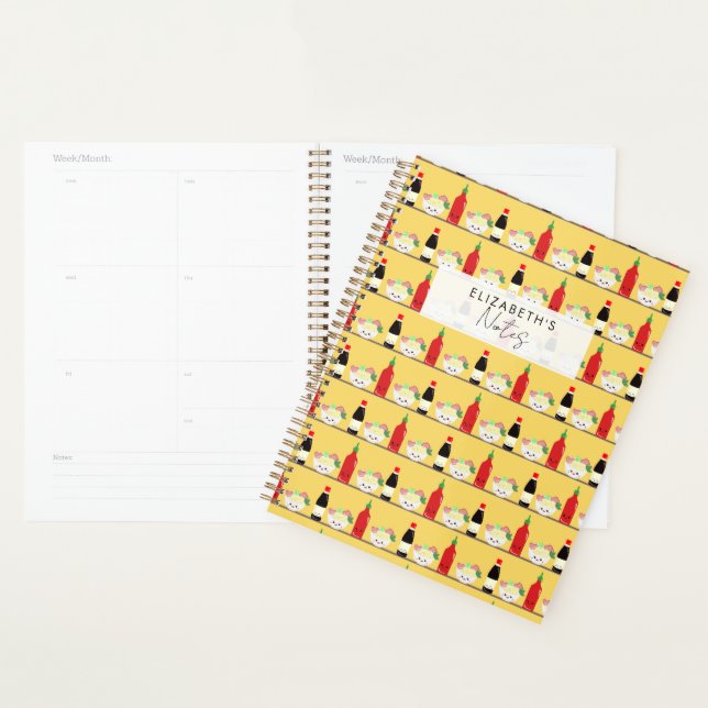 Agenda Comida asiática fideos Pho Kawaii personalizada (Demostración)
