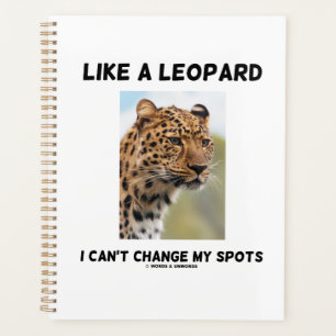 Agenda Como un leopardo, no puedo cambiar mi psique de pu