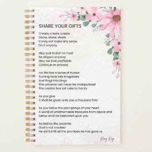 Agenda Comparte tus regalos Poema de empoderamiento Inspi