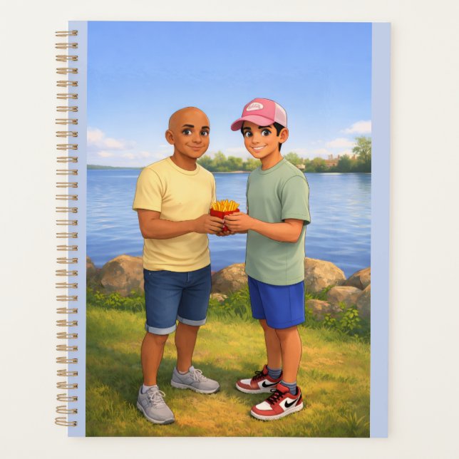 Agenda Compartir patatas fritas junto al lago (Anverso)