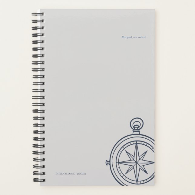 Agenda Compass Hard Cover Planner- Midnight Cartographer  (Anverso)