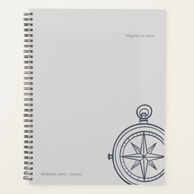 Agenda Compass Hard Cover Planner- Midnight Cartographer  (Anverso)