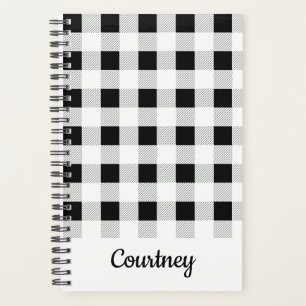 Agenda Comprobación de búfalo Blanco y negro