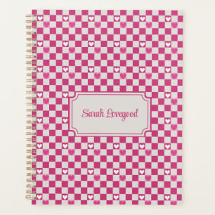 Agenda Comprobadores y corazones rosados