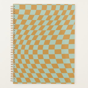 Agenda Comprobar patrón Mint Wavy Checkerboard Checkboard