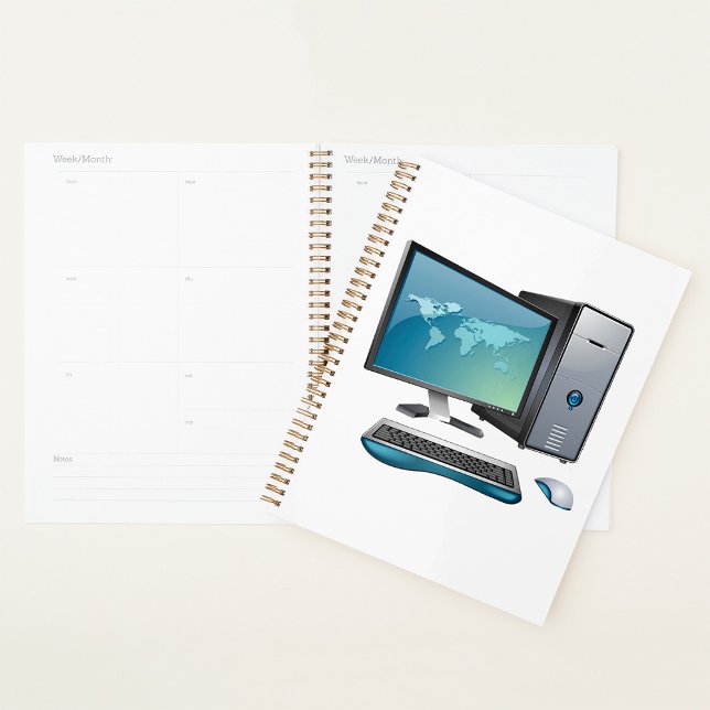 Agenda Computadora de escritorio con monitor, teclado y r (Subido por el creador)