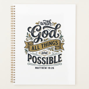 Agenda Con Dios Todas las Cosas Son Posibles Vintage Cris