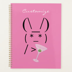Agenda Conejito de Ascii con martini Thunder_Cove