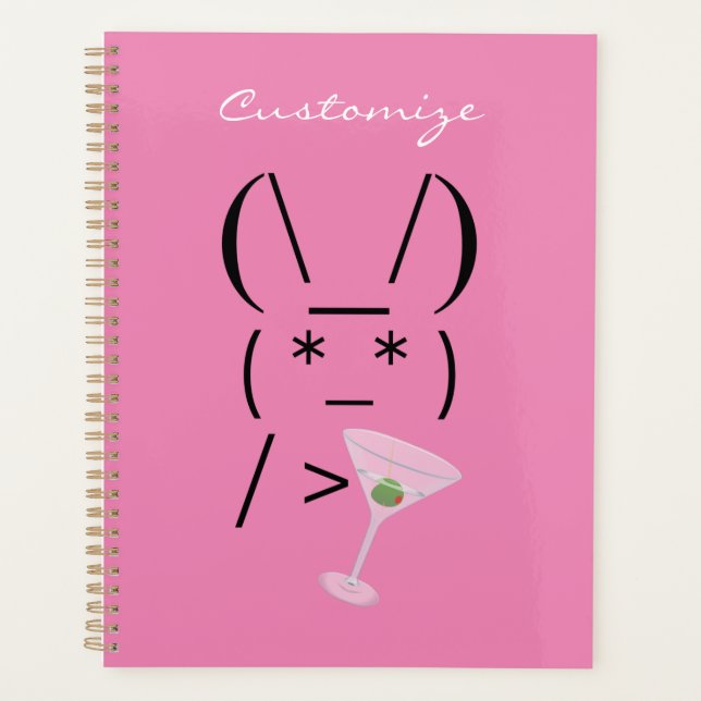 Agenda Conejito de Ascii con martini Thunder_Cove (Anverso)
