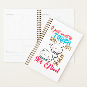 Agenda Conejito Divertido y Lindo Solo Quiero Tocar Tu Tr